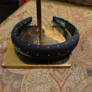 NWOT Handmade Black Headband with Rhinestones